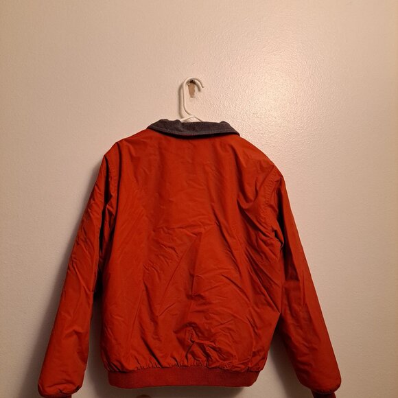 L.L. Bean Men’s Fleece Lined Thinsulate Warm-up Jacket Rust Orange M-Regular - Picture 2 of 10